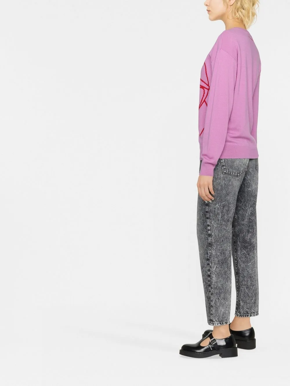  Karl Lagerfeld Ikon 2.0 Crew Neck Sweater - Pink 