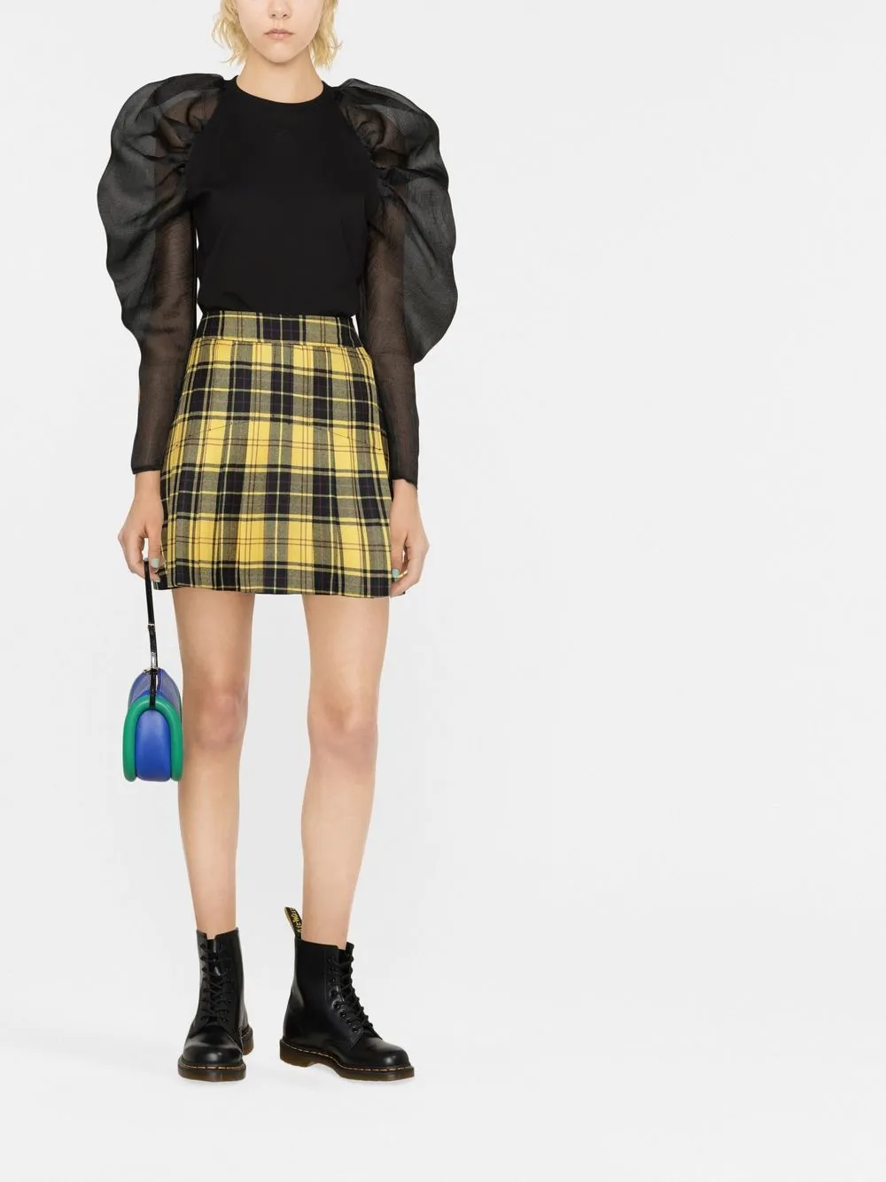 Karl Lagerfeld Blouse met pofmouwen - Zwart