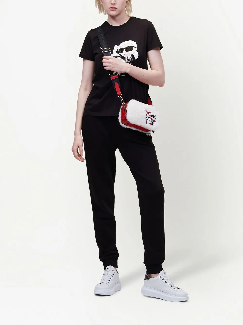 Karl Lagerfeld T-shirt met print - Zwart