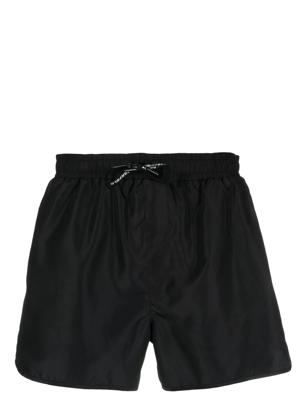 

Karl Lagerfeld shorts de playa con franjas del logo - Negro