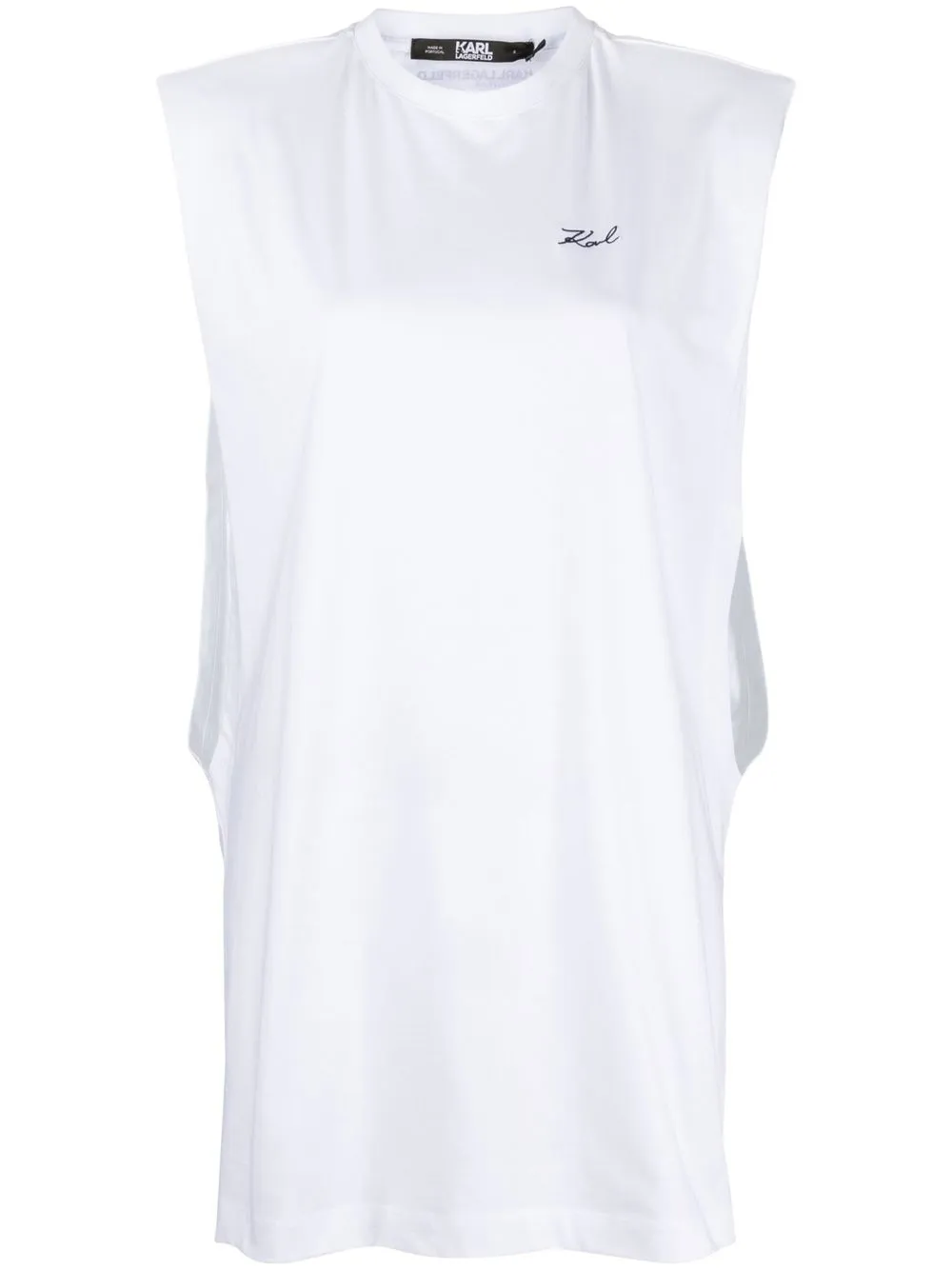 

Karl Lagerfeld Karl DNA sleeveless tunic top - White