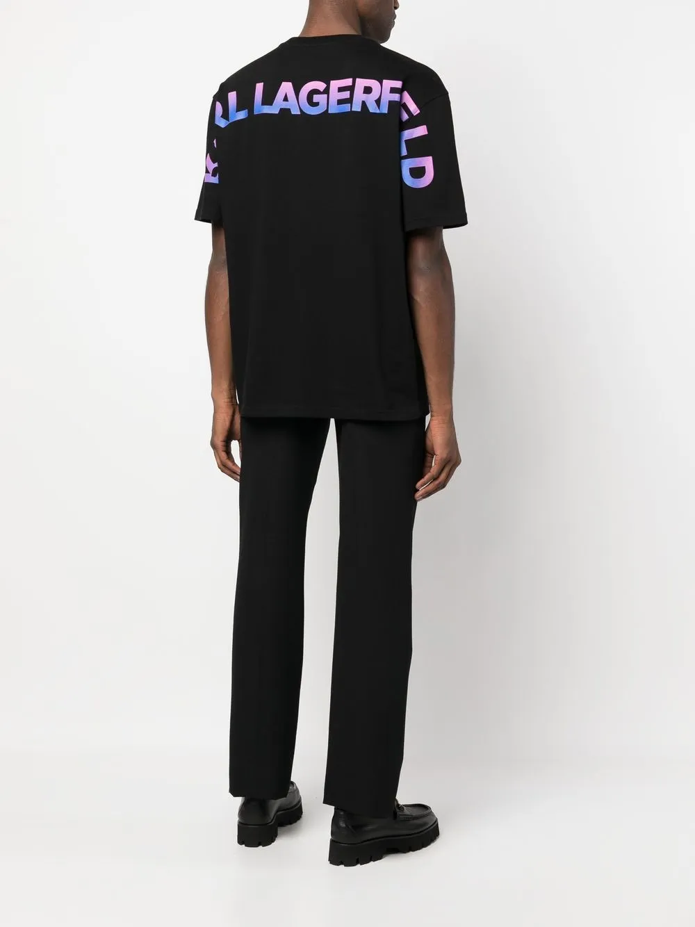 Karl Lagerfeld T-shirt met logoprint - Zwart