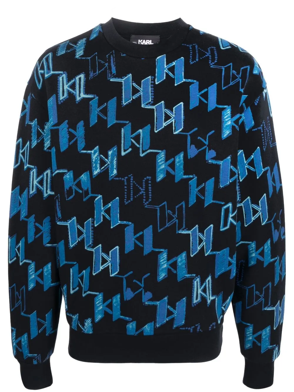 

Karl Lagerfeld graffiti-print crew neck sweatshirt - Blue