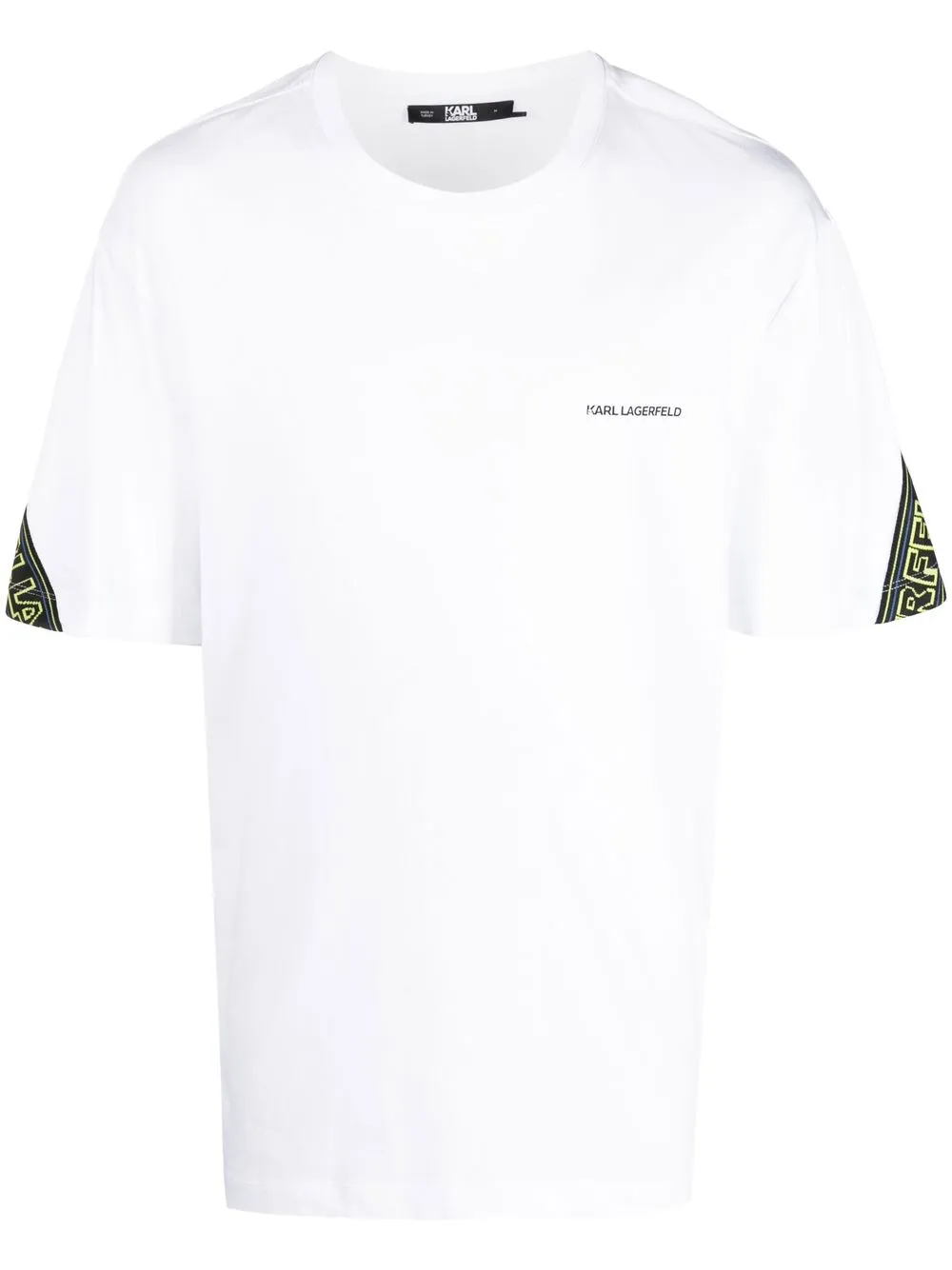 

Karl Lagerfeld playera con franja del logo - Blanco