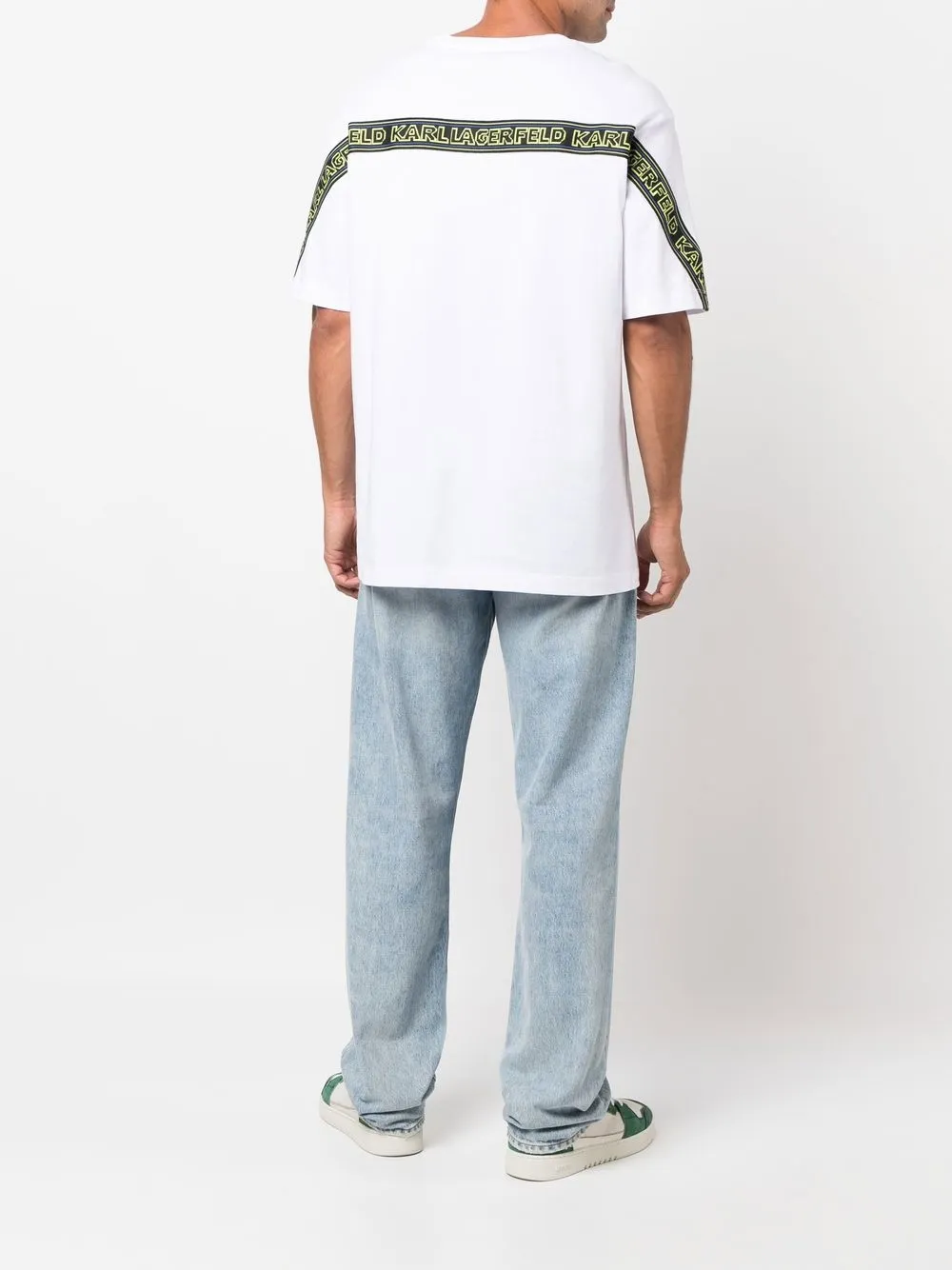 Karl Lagerfeld T-shirt met logoband - Wit