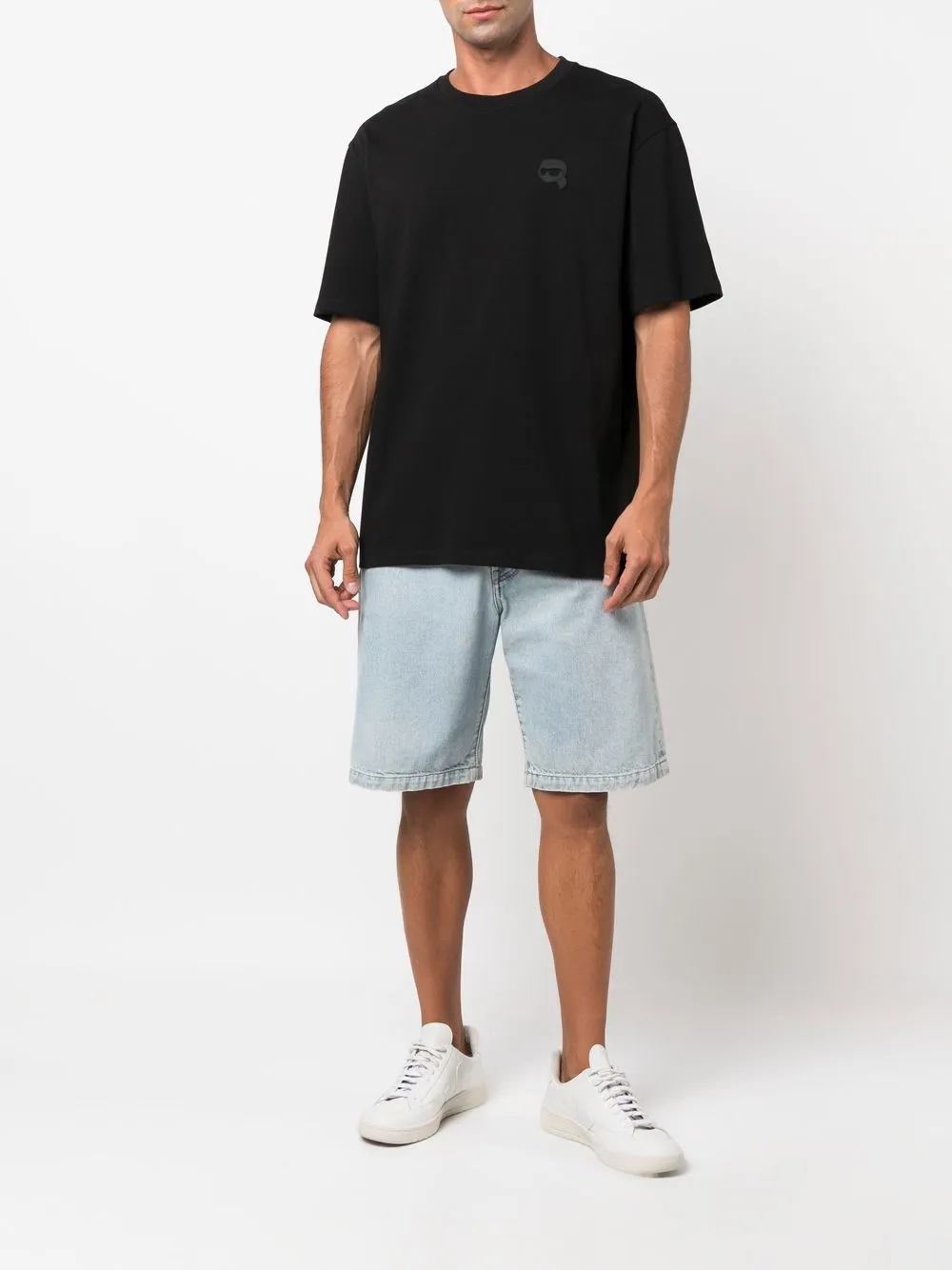 

Karl Lagerfeld Ikonik 2.0 short-sleeved T-shirt - Black