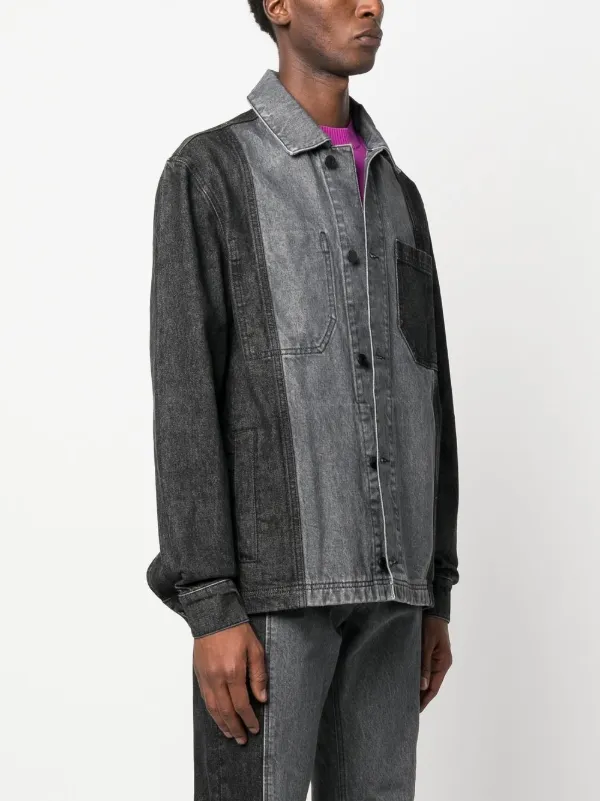 Grey colour denim jacket discount