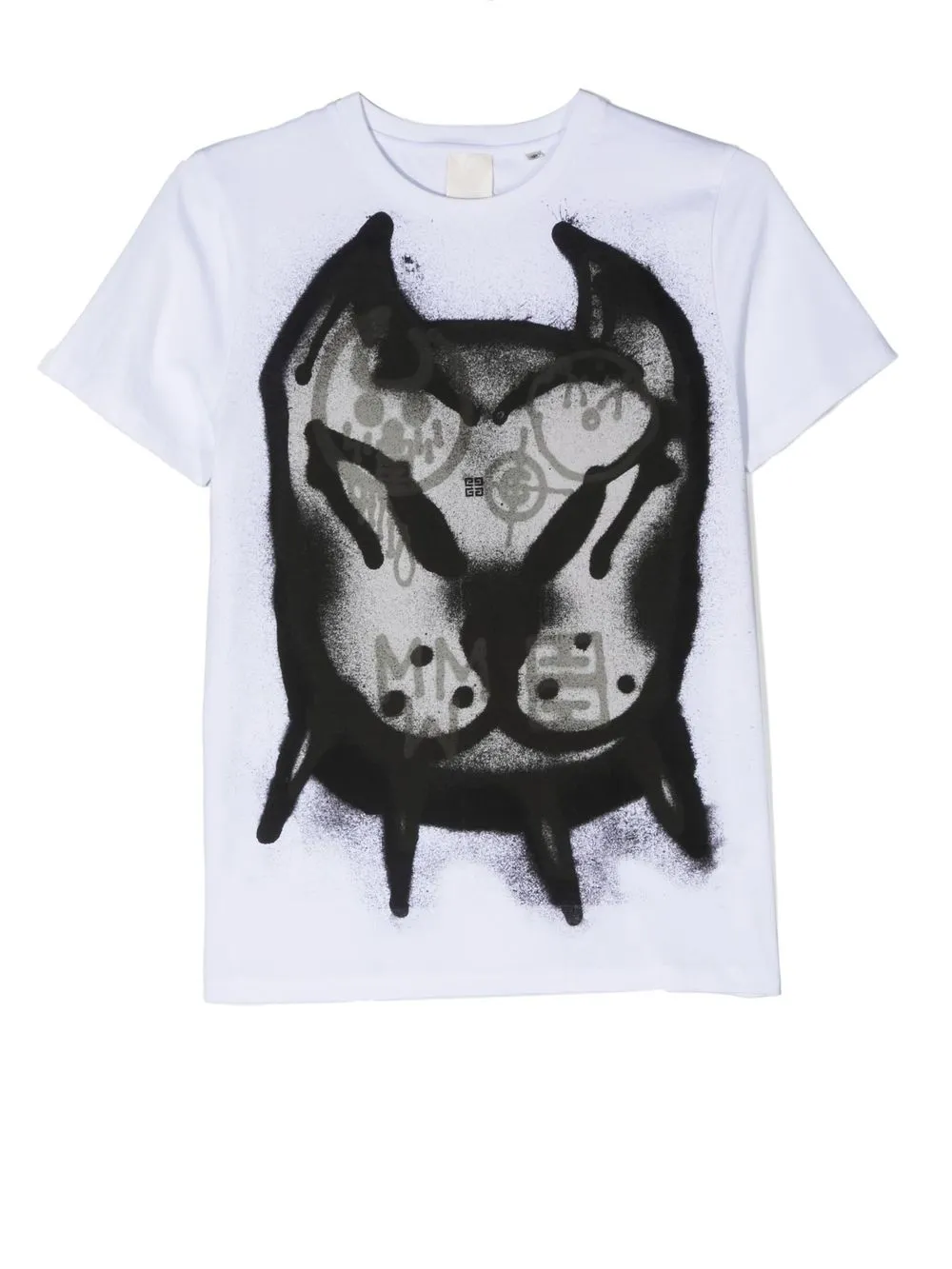 

Givenchy Kids playera con estampado de grafiti - Blanco