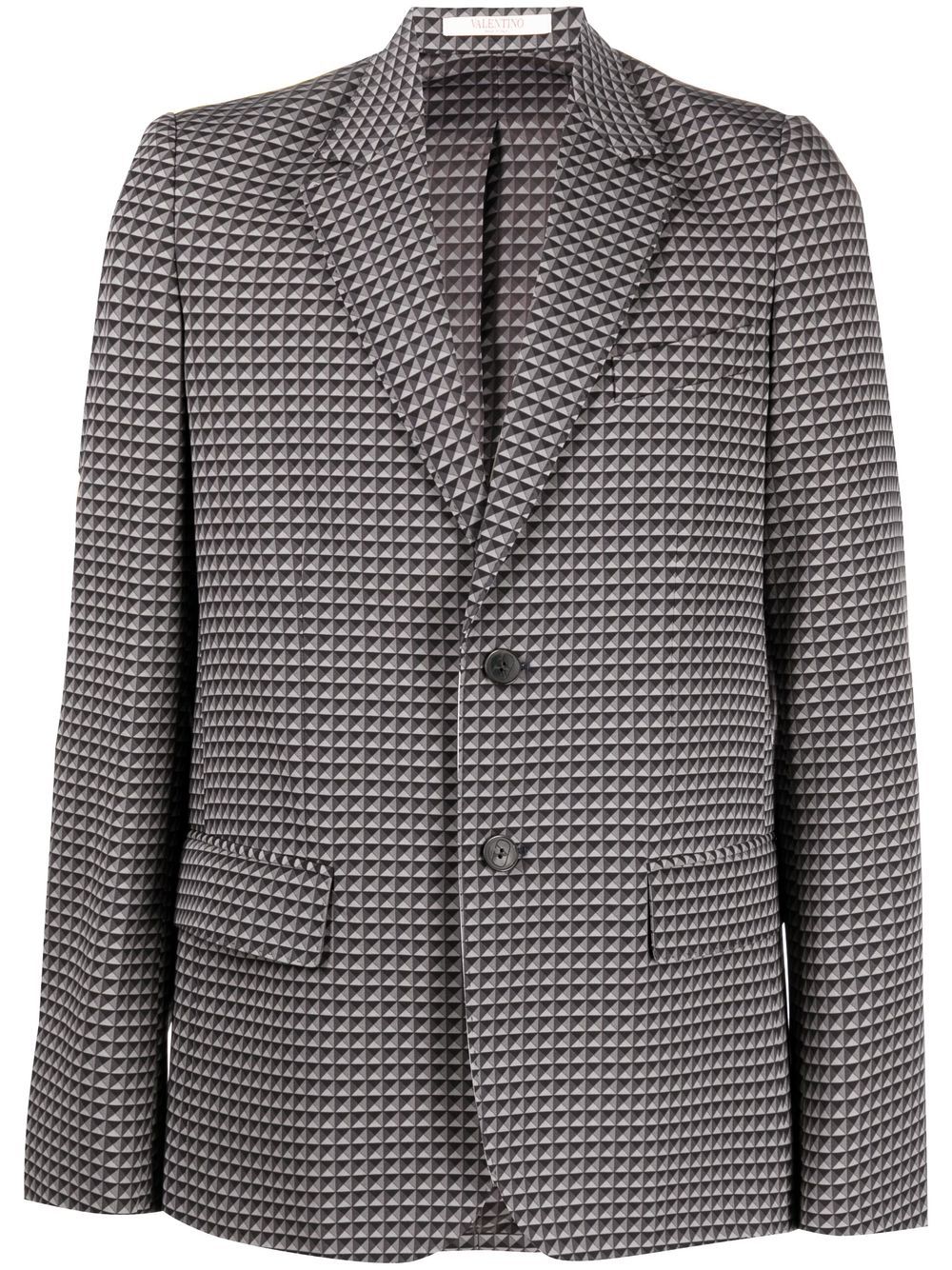 

Valentino blazer con estampado geométrico - Gris