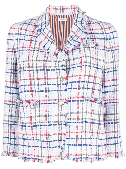 Thom Browne cropped chenille tweed jacket