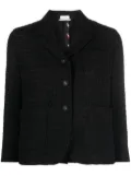 Thom Browne cropped sack sport tweed jacket - Black