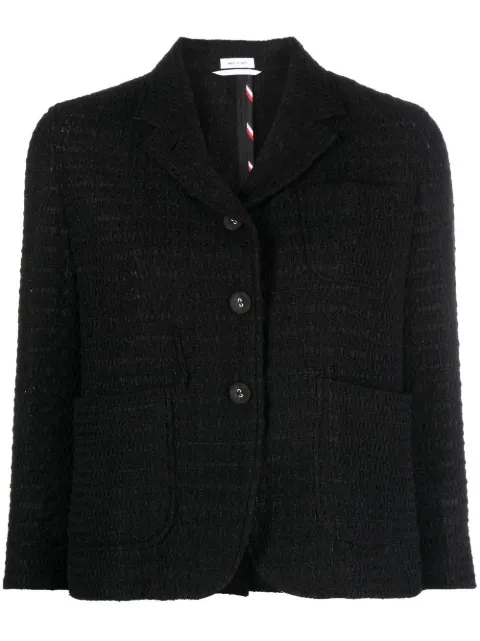Thom Browne cropped sack sport tweed jacket