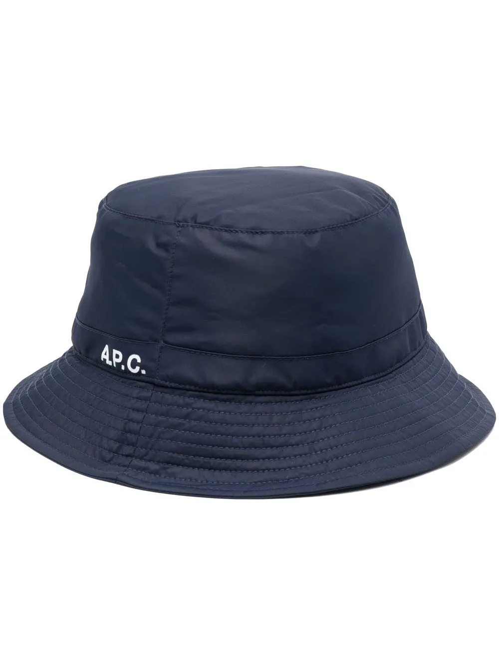 

A.P.C. logo-print padded bucket hat - Blue