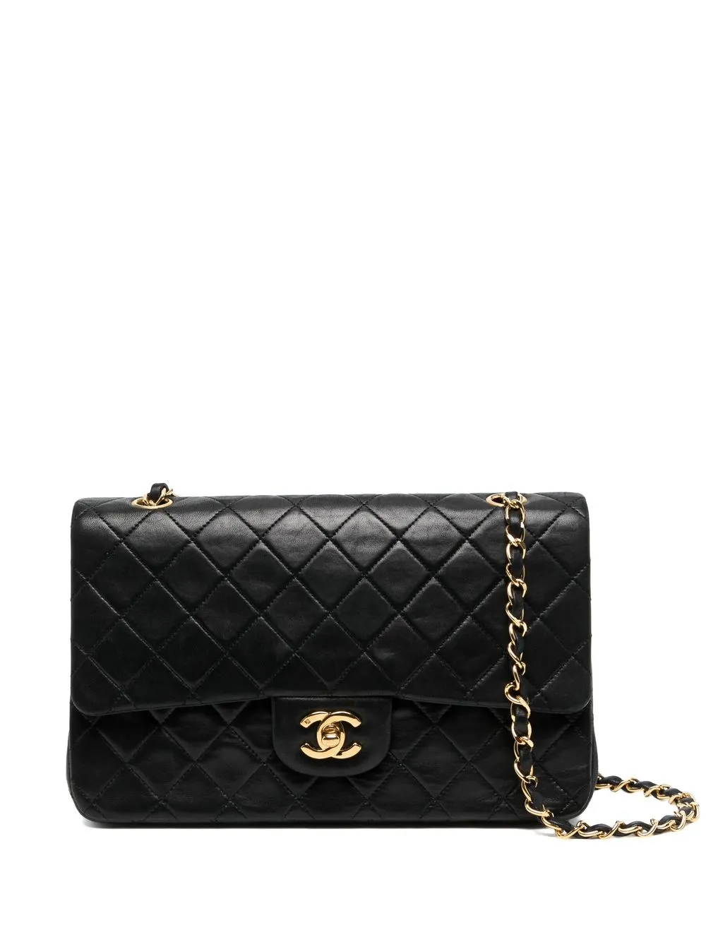 

Chanel Pre-Owned bolsa de hombro Double Flap mediana 1991-1994 - Negro