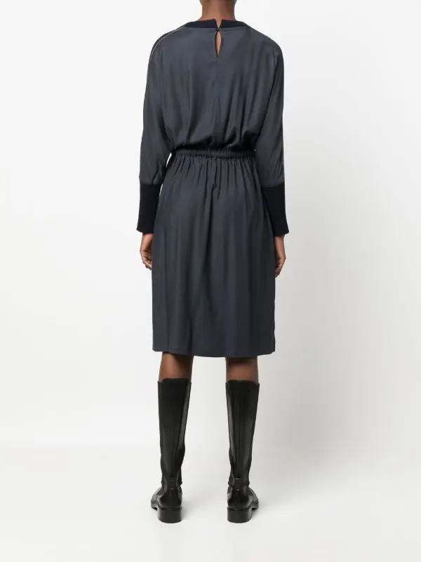 Peserico Drawstring Jumper Dress - Grey
