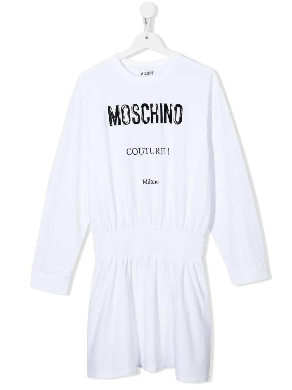 

Moschino Kids vestido con logo estampado - Blanco