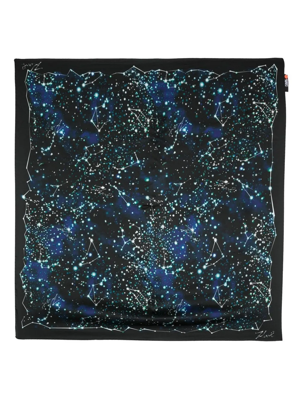 

Karl Lagerfeld mascada de seda Space Milkyway - Negro