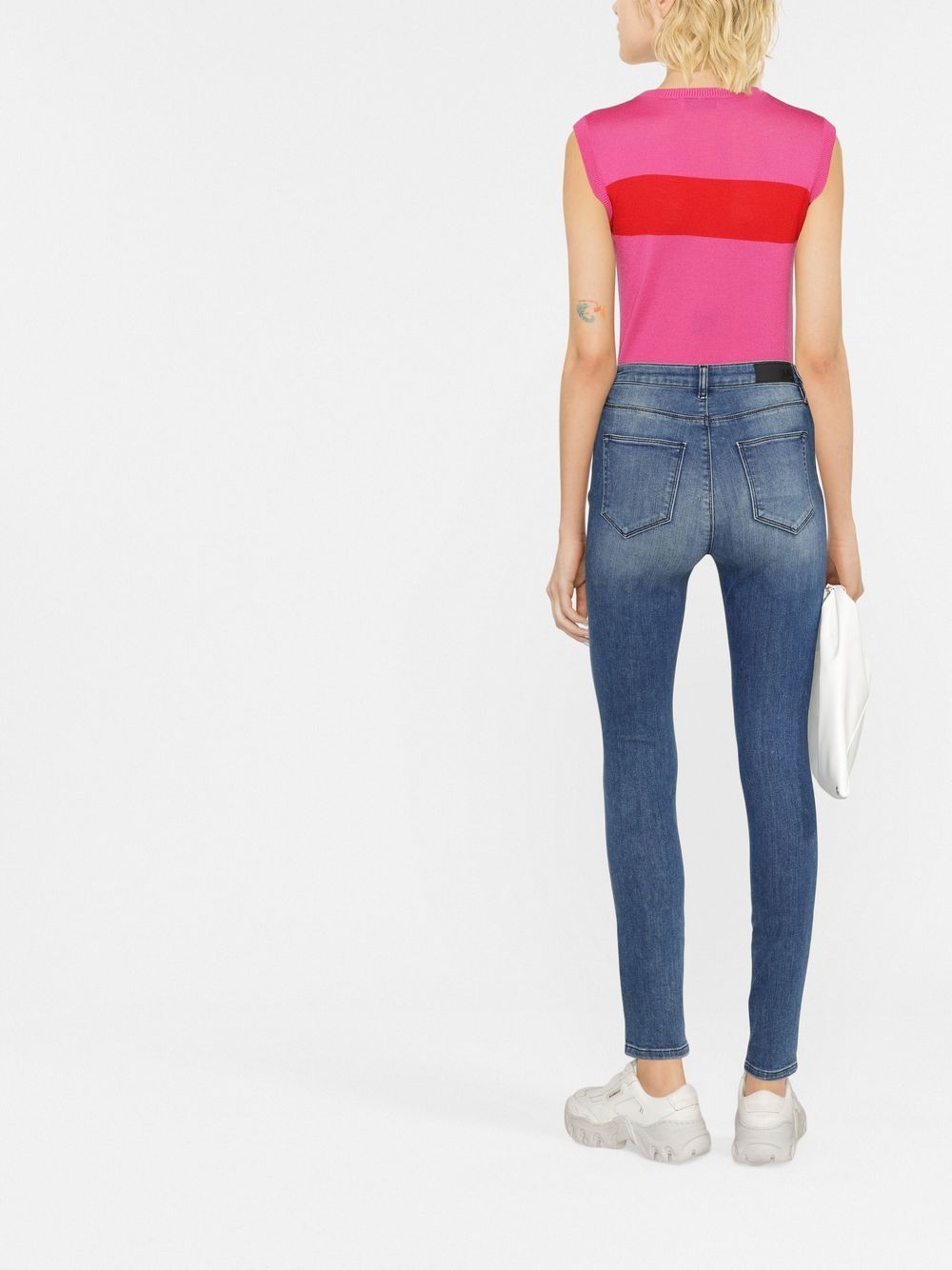 Shop Karl Lagerfeld Ikonik 2.0 Skinny Jeans In Blue