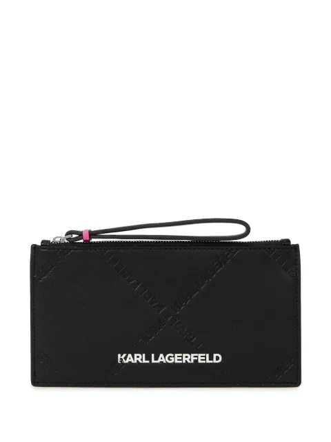 Karl Lagerfeld K/Skuare logo-debossed pouch 