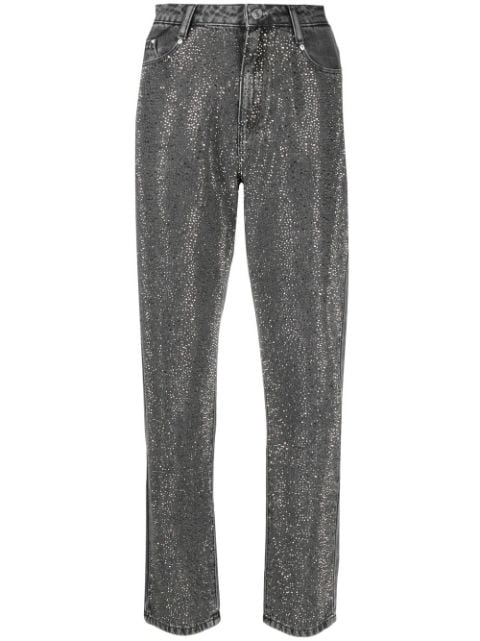 Karl Lagerfeld rhinestone splash jeans