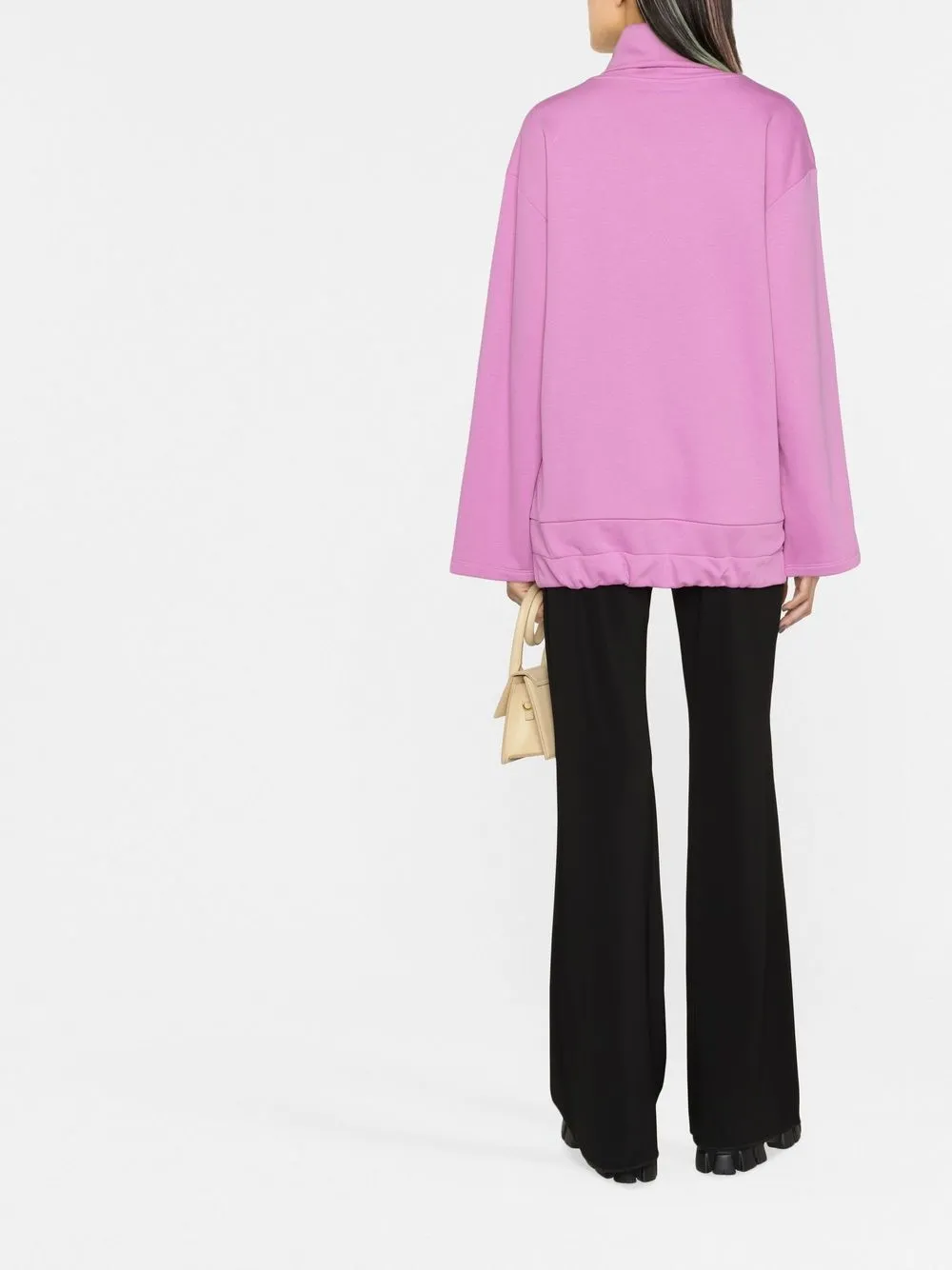 Karl Lagerfeld Ikonik 2.0 High-neck Sweatshirt In Pink