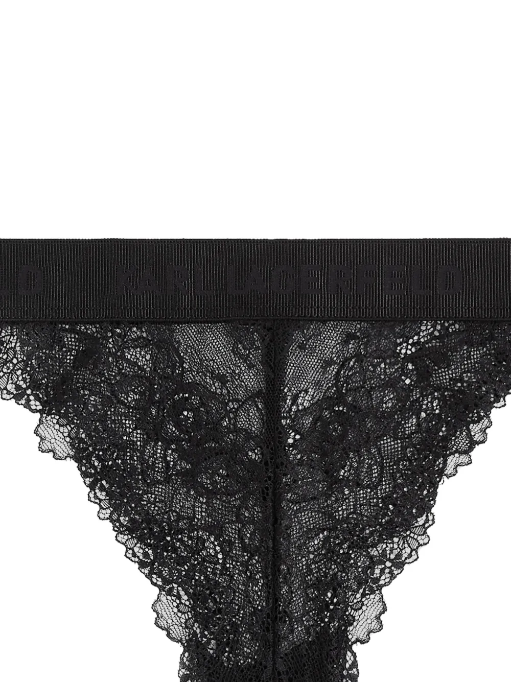 Karl Lagerfeld String met logoband - Zwart