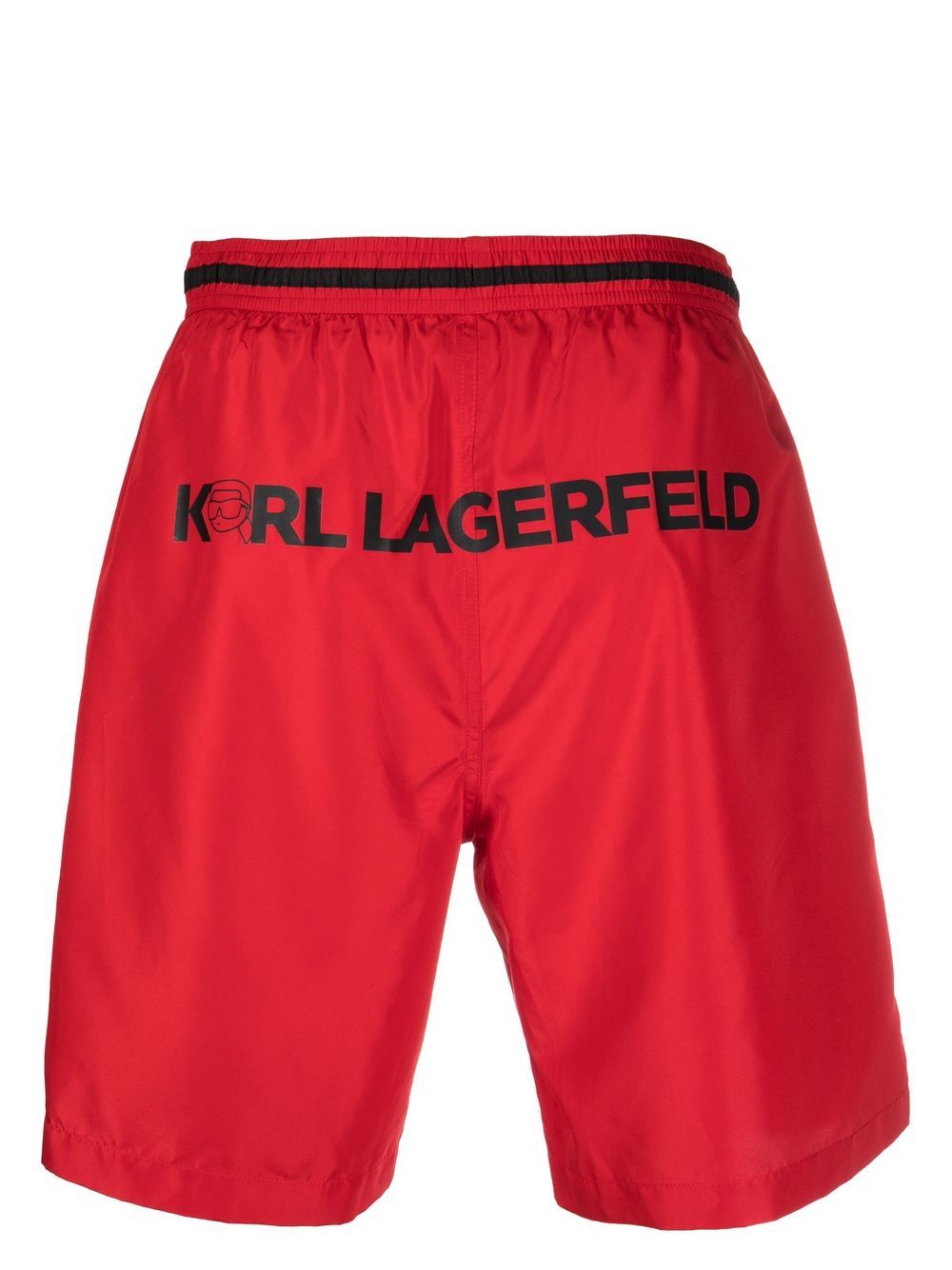 Karl Lagerfeld Shorts met logoprint - Rood