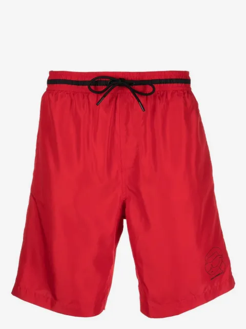 Karl Lagerfeld short de bain Ikon 2.0 à logo imprimé