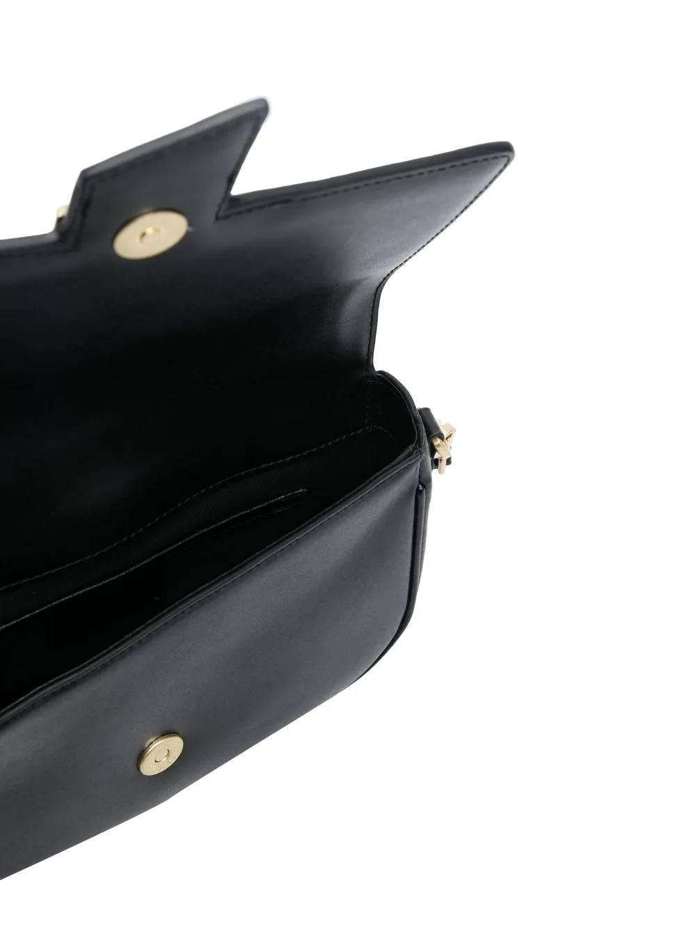 Karl Lagerfeld K/saddle Leather Shoulder Bag In Black ModeSens