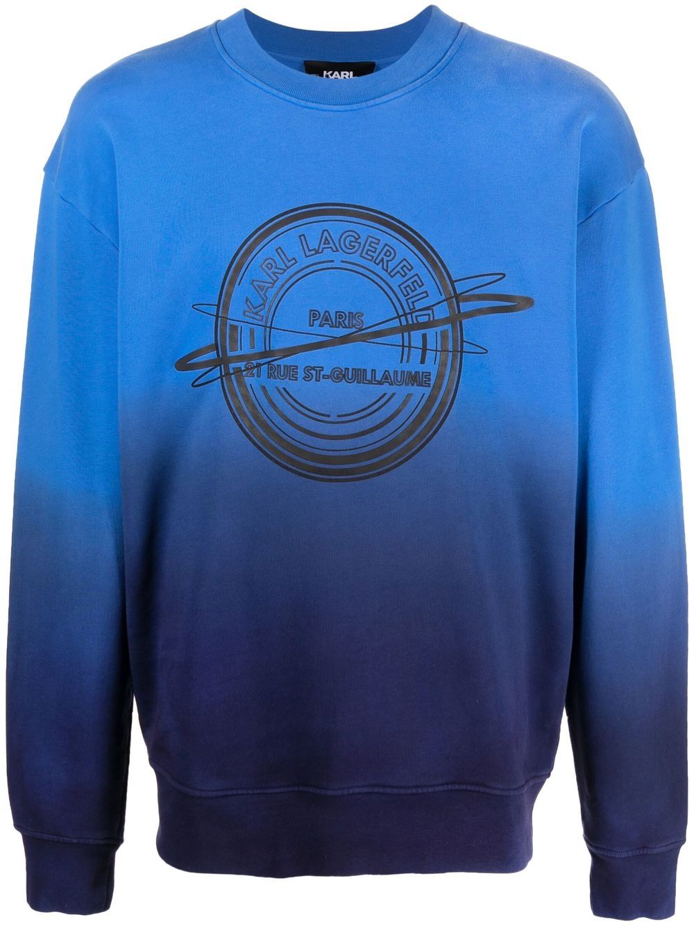 Karl Lagerfeld Sweatshirt Mit Logo-print In Blue