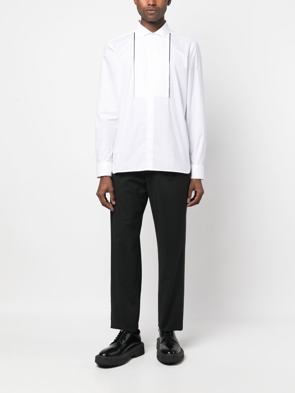 Karl Lagerfeld zip-bib Evening Shirt - Farfetch