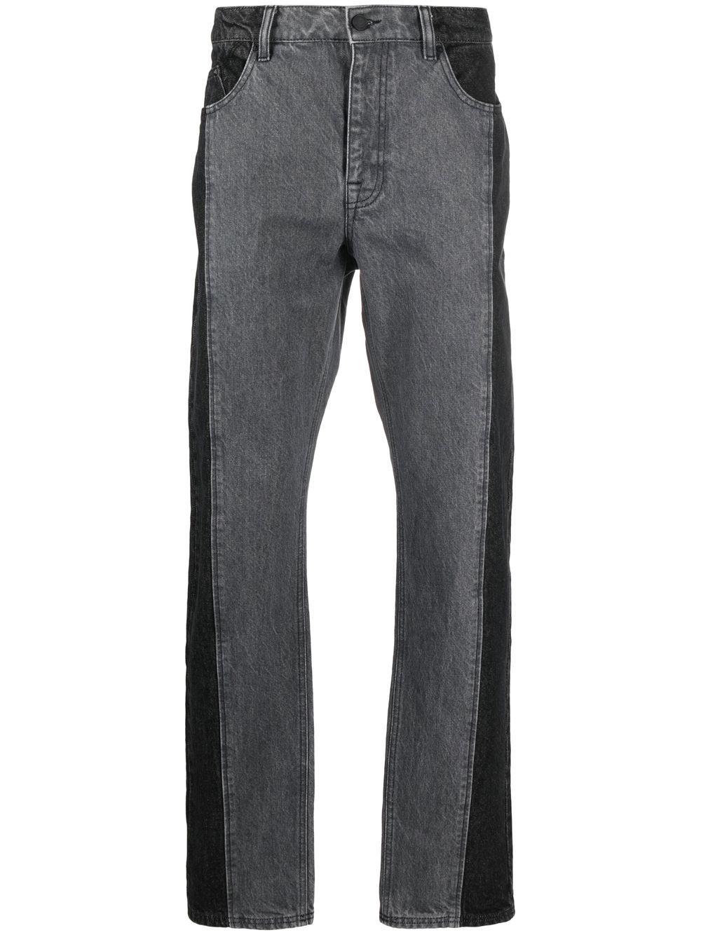 Karl Lagerfeld colour-block straight-leg jeans - Grey