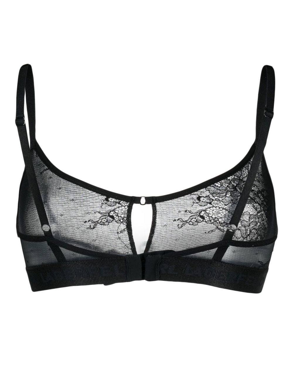 Karl Lagerfeld Bralette met kant - Zwart