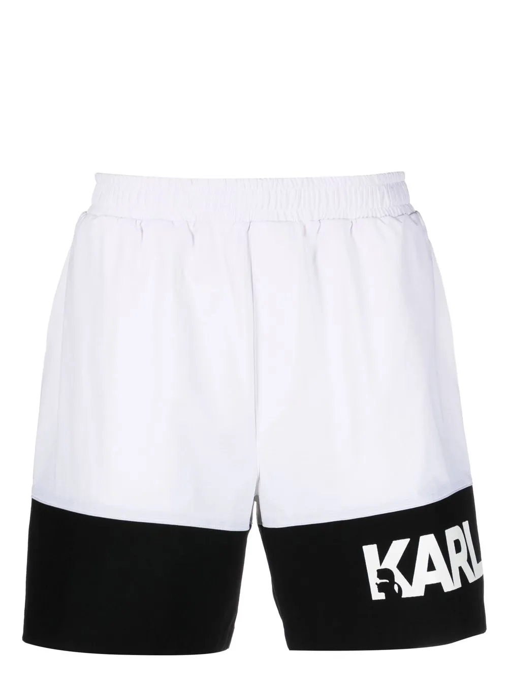 

Karl Lagerfeld Colour-Block Med board-shorts - White