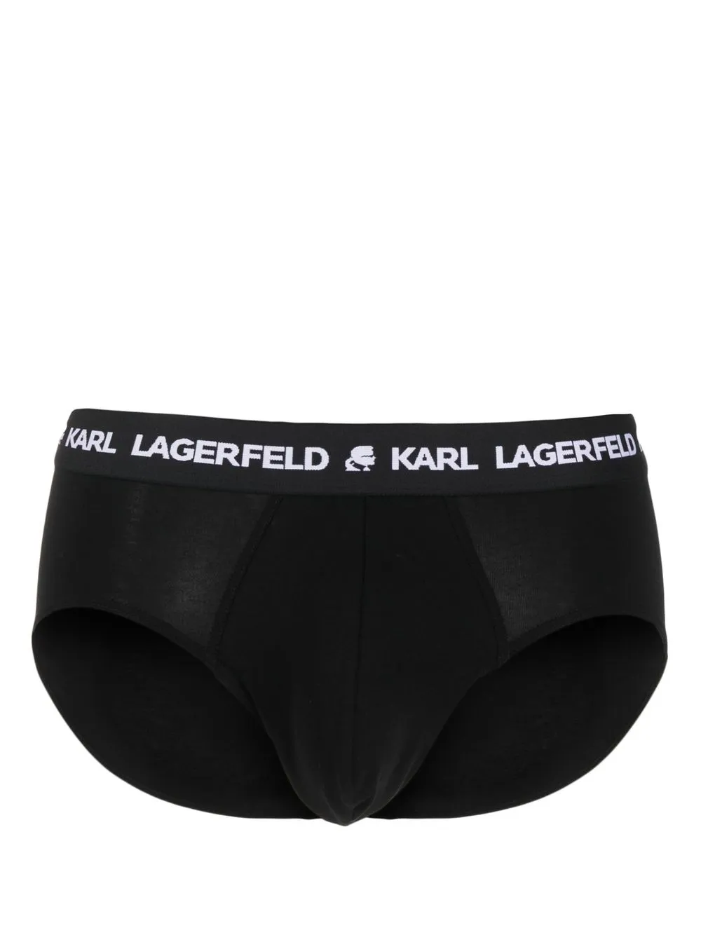 

Karl Lagerfeld logo-waistband briefs (pack of 3) - Black