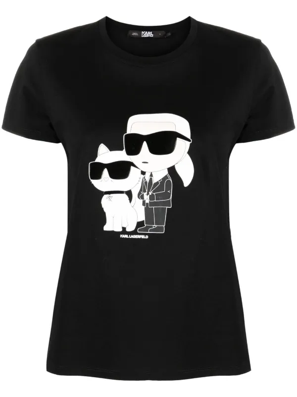 Karl Lagerfeld Ikon organic cotton T shirt Black FARFETCH TR