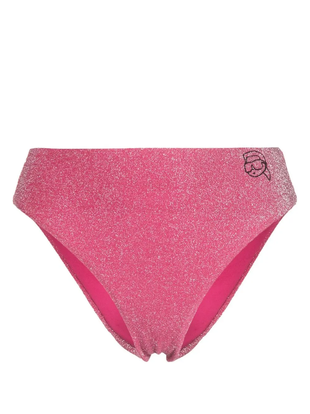 

Karl Lagerfeld Ikonik 2.0 lurex bikini-bottom - Pink