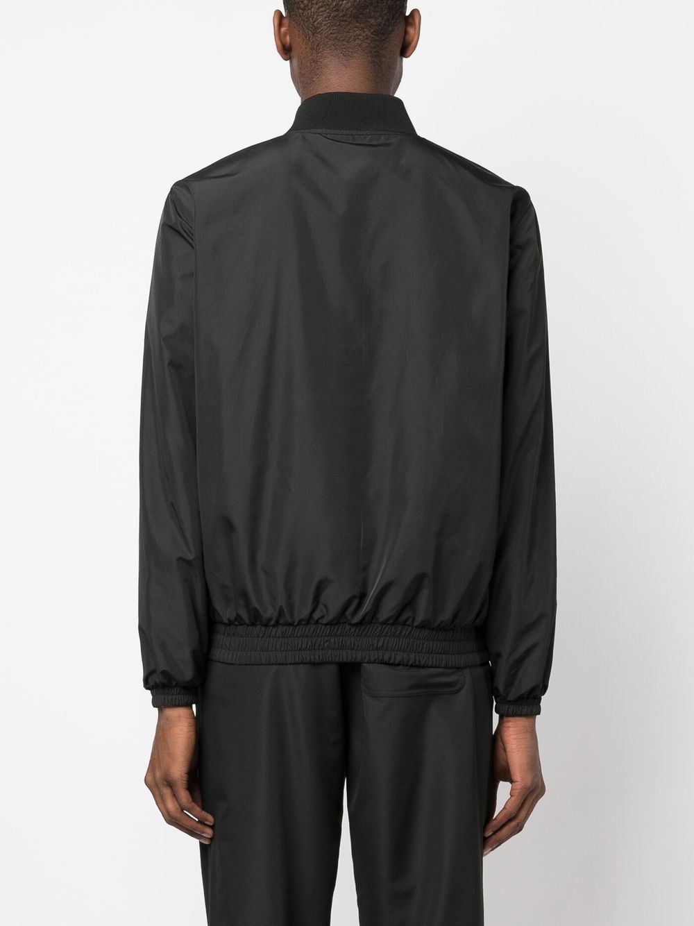 Shop Karl Lagerfeld Athleisure Reversible Bomber Jacket In Black