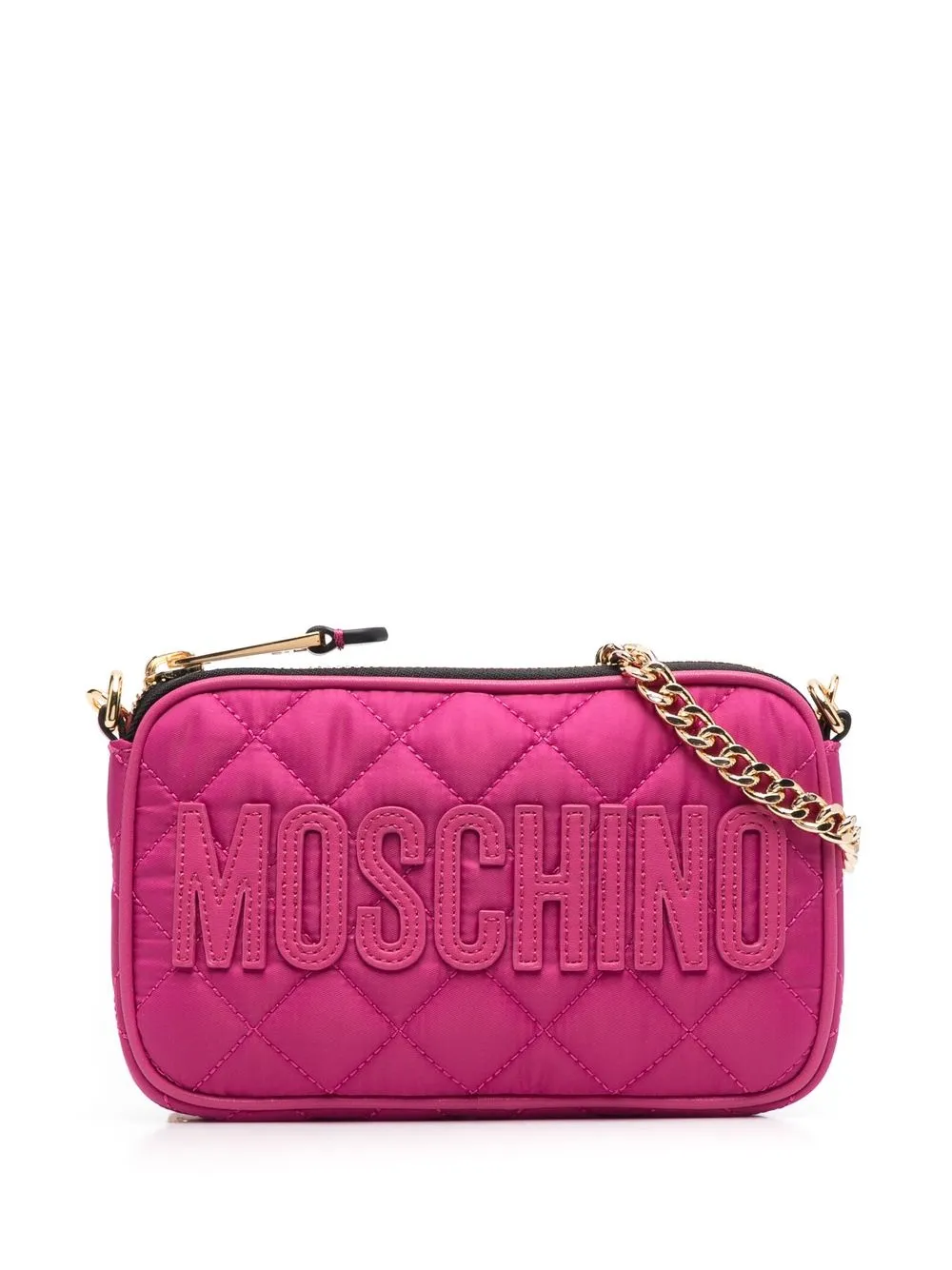 

Moschino bolsa crossbody con logo - Rosado