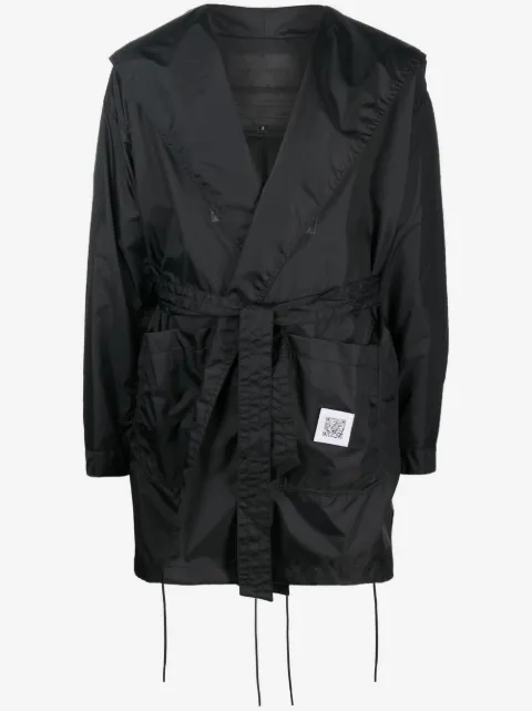 Fumito Ganryu reflective panel hooded raincoat