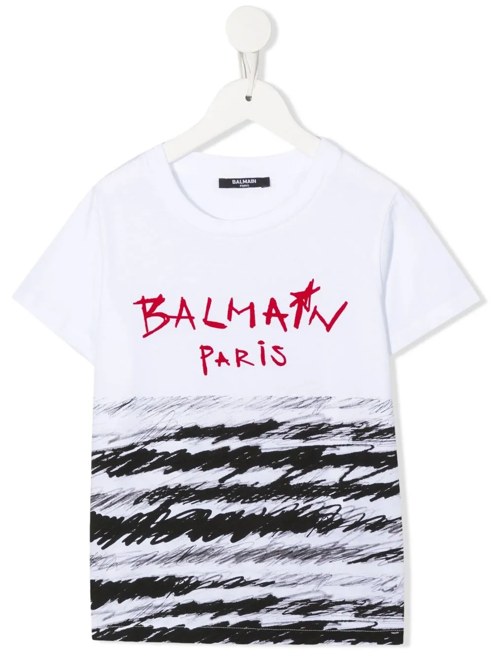 

Balmain Kids playera con logo estampado - Blanco