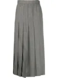 Thom Browne pleated midi skirt - Grey