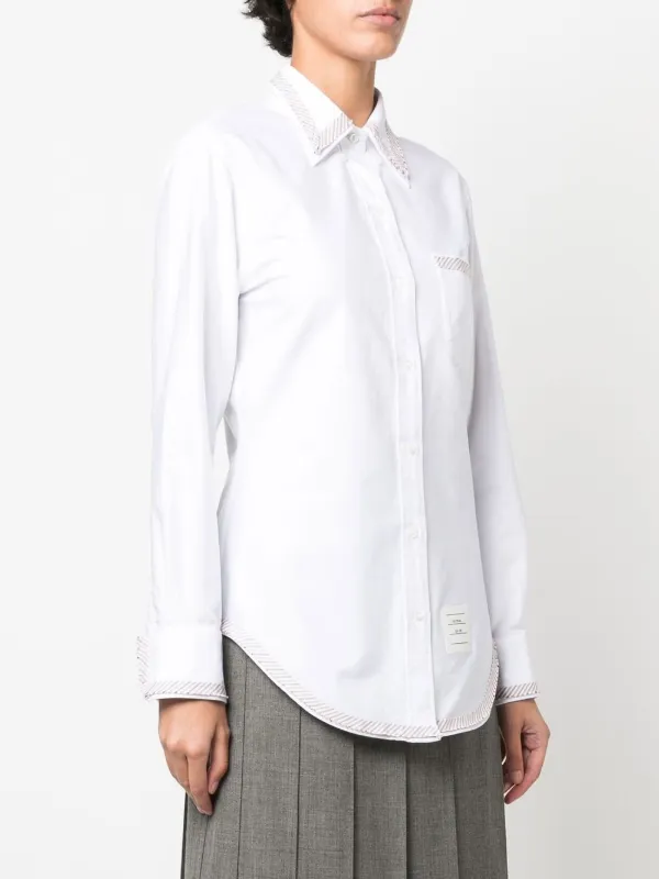 Thom Browne RWB Trim Oxford Shirt | White | FARFETCH