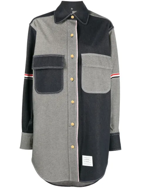 Thom Browne patchwork denim shirtdress