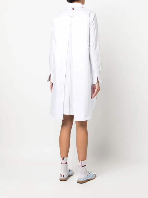 Thom Browne ストライプ シャツワンピース | ホワイト | FARFETCH JP