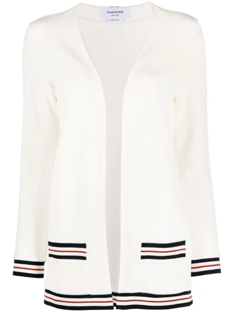 Thom Browne RWB stripe ribbed cardigan