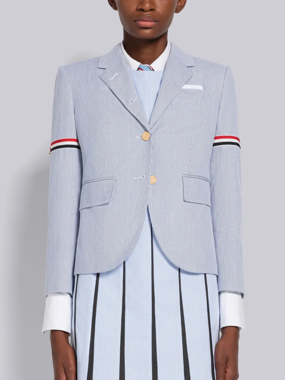 Thom Browne Pincord High Armhole Sport Coat In Blue