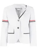 Thom Browne trompe l'oeil striped blazer - Grey