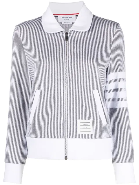 Thom Browne 4-Bar seersucker zipped jacket
