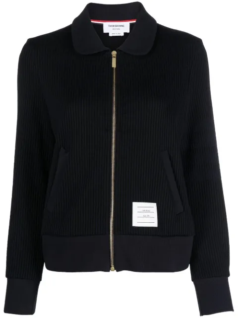 Thom Browne 4-Bar seersucker zipped jacket
